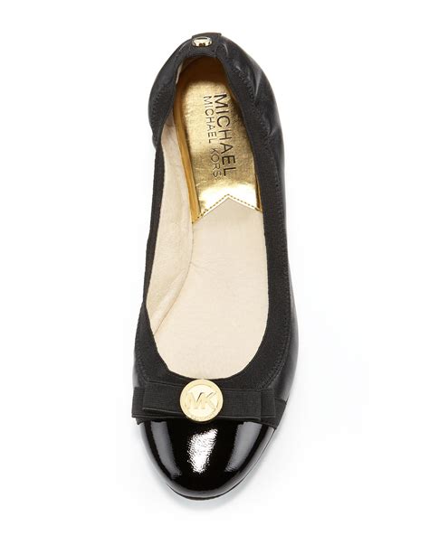 michael kors dixie ballet flat black|michael kors flat booties.